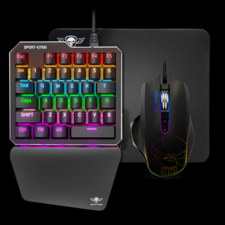 Spirit of Gamer Mechanikus Billentyűzet/Egér/Egérpad Combo - XPERT GAMEBOARD G700