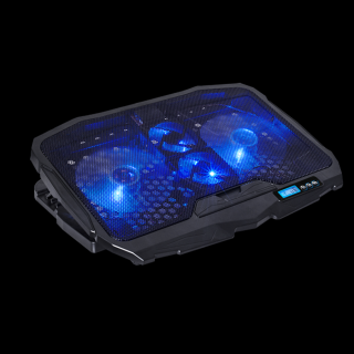 Spirit of Gamer Notebook Hűtőpad 17"-ig - AIRBLADE 600 Blue (15dB; max. 95,14 m3/h; 2x12cm, LED, 2xUSB2.0)