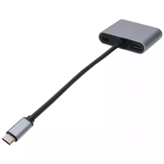 VCOM kábel átalakító USB TYPE-C apa - VGA anya + HDMI anya + USB 2.0+ PD 100W (CU4512)