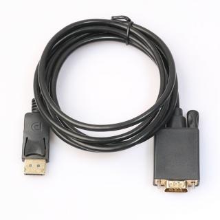 VCOM kábel Displayport 1.2V - VGA (apa-apa), 1,8m, fekete (CG607-1.8)