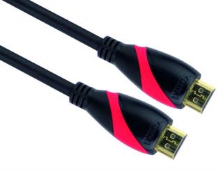VCOM kábel HDMI (apa-apa) 10m (v2.0, 19M/M, 3D) piros-fekete