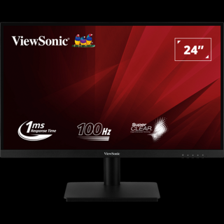 ViewSonic Monitor 23,8" - VA2406-H (VA, 16:9, 1920x1080, 4ms, 250cd/m2, D-sub, HDMI, VESA)