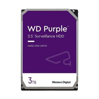 Western Digital Belső HDD 3.5" 3TB - WD33PURZ (5400rpm, 256MB puffer, SATA3 - Purple (biztonságtechnikai rögzítőkbe is))