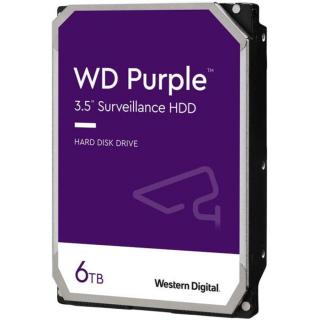 Western Digital Belső HDD 3.5" 6TB - WD64PURZ (5640rpm, 256MB puffer, SATA3 - Purple (biztonságtechnikai rögzítőkbe is))