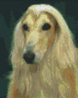 Pixelhobby képkészlet, AFGÁN AGÁR kutya (4 alaplapos)