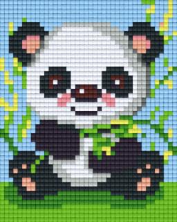 Pixelhobby képkészlet , PANDA bambusszal  (1 alaplapos)