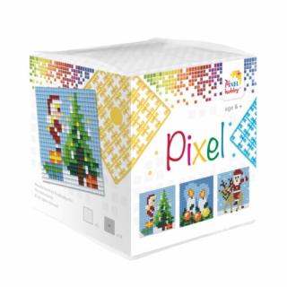 Pixelhobby, Kocka szett 3 kép, Karácsony (29001, 3db kis alaplap, 7-99 év)
