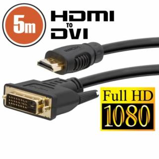Delight DVI-D / HDMI kábel ? 5 m,20382