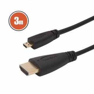 Delight Micro HDMI kábel, 3 m, aranyozott csatlakozóval (20425)