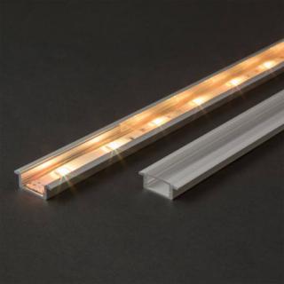 LED alumínium profil takaró búra a 41011A1 típusú profil sínhez, átlátszó, 1m (41011T1)
