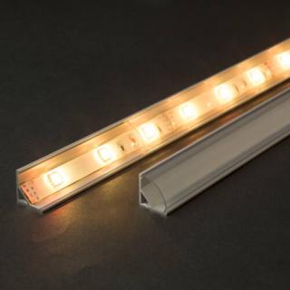 LED alumínium profil takaró búra a 41012A1 típusú profil sínhez, átlátszó, 1m (41012T1)