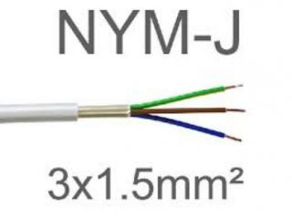 NYM-J 3x1.5 mm2 MBCU 1m-es kábel