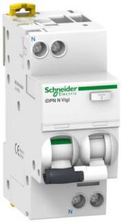 Schneider ACTI9 iDPNN Vigi áramvédős kismegszakító, AC osztály, 1P-N, C, 16A, 30mA (A9D31616 Fi relé kismegszakítóval)