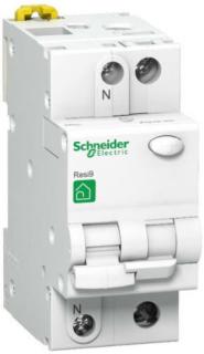 Schneider Electric R9D31216 R9 áramvédős kismegszakító 1P-N 16A, C karakterisztika 30mA, AC