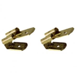 Tracon CSEL Szigeteletlen rátolható csatlakozó csap+hüvely sárgaréz 6,3x0,8mm 1-2,5mm2
