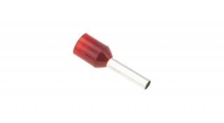 Tracon E114 Szigetelt (PA6.6) érvéghüvely ónozott elektrolitréz, piros 1,5mm2 L=16,4mm