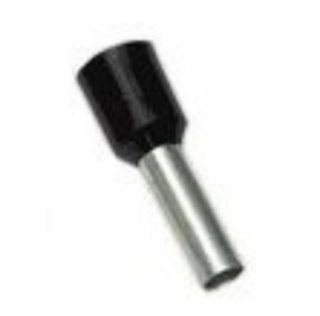 Tracon E123  Szigetelt (PA6.6) érvéghüvely, ónozott elektrolitréz, fekete 6mm2, L=26mm