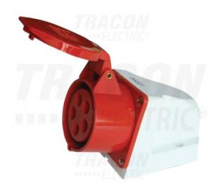 Tracon felületre szerelhető ipari csatlakozóaljzat, 16A, 400V, 3P+N+E, IP44