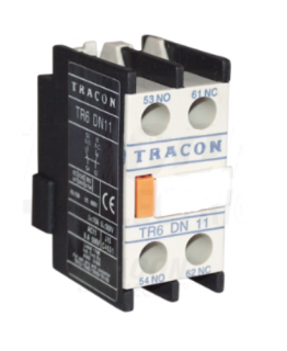 Tracon Homlokoldali segédérintkező TR1D/F és TR1E kontaktorokhoz, 230V, 50Hz, 2A, 1×NC+1×NO