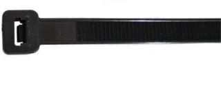 Tracon Kábelkötegelő 370 x 3.6 mm, fekete, hagyományos, műanyag PA 6.6 Tracon (371PR)