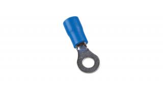 Tracon KSZ6 Szigetelt szemes saru, ónozott elektrolitréz, kék, 2,5mm2, M6, (d1=2,3mm, d2=6,4mm),PVC