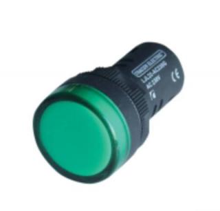 Tracon LED-es jelzőlámpa zöld 230V AC d=22mm (LJL22-GE)