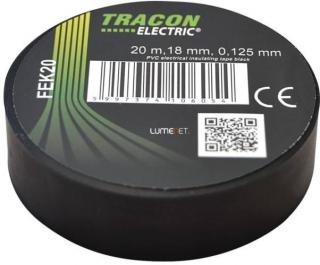 Tracon szigetelőszalag, 20mX18mm, fekete (Fek20)