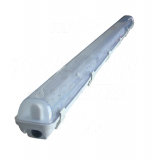 Tracon Védett lámpatest LED csövekhez, egyoldalas betáp