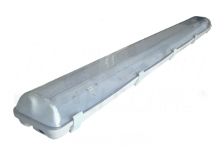 Védett lámpatest LED csövekhez, egyoldalas betáp (TLFVLED215)