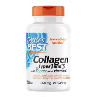 Doctor's Best Collagen Types 1 and 3 + Vitamin C 1000 mg (180 Tablets)