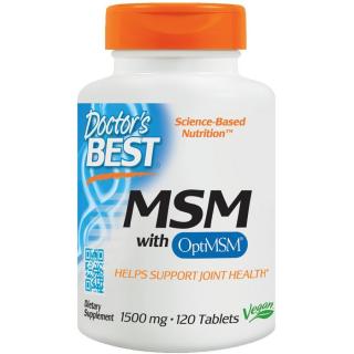 Doctor's Best MSM with Optimsm 1500mg (120 Tablets)