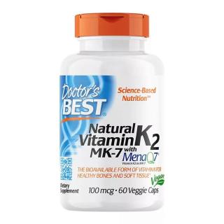 Doctor's Best Natural Vitamin K2 100 mcg (60 Veg Capsules)