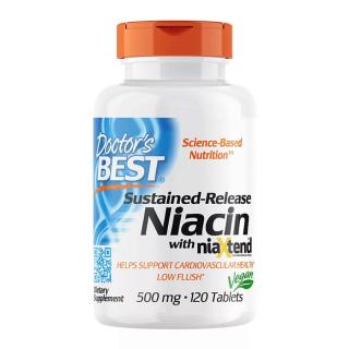 Doctor's Best Time-Release Niacin with Niaxtend 500 mg (120 Tablets)