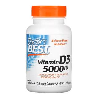 Doctor's Best Vitamin D3 5000 IU (360 Softgels)