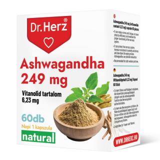 Dr. Herz Ashwagandha 249 mg 60 db kapszula doboz
