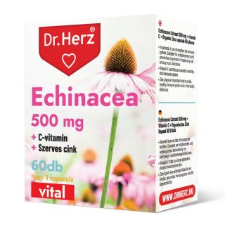 Dr. Herz Echinacea 500 mg+C-vitamin+Szerves Cink 60 db kapszula
