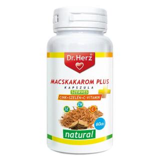 Dr. Herz Macskakarom + Szerves Cink + Szelén + C-vitamin kapszula 60 db