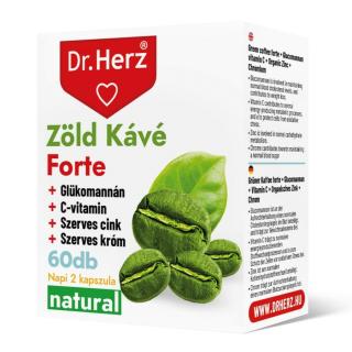 Dr. Herz Zöld kávé forte + C-vitamin+glükomannán 60 db kapszula