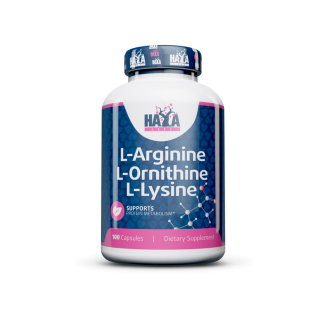 Haya Labs– L-Arginine L-Ornithine L-Lysine -100 kapszula