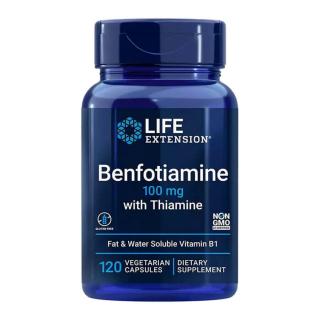 Life Extension Benfotiamin kapszula Tiaminnal - Benfotiamine with Thiamine (120 Veg Kapszula)