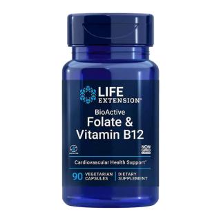 Life Extension Bioaktív Folsav és B12-vitamin kapszula - BioActive Folate  Vitamin B12 (90 Veg Kapszula)