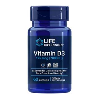 Life Extension D3-vitamin 175 mcg (7000 NE) (60 Lágykapszula)