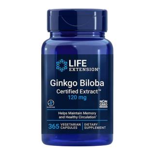 Life Extension Ginkgo Biloba 120 mg kivonat kapszula - Ginkgo Biloba Certified Extract (365 Kapszula)