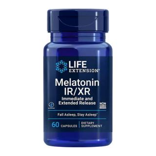 Life Extension Melatonin IR/XR (Azonnali és Nyújtott Felszabadulású) (60 Kapszula)