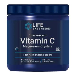 Life Extension Pezsgő C-vitamin és Magnézium Kristály por - Effervescent Vitamin C Magnesium Crystals (180 g)