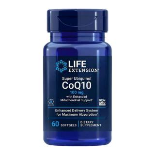 Life Extension Super Ubiquinol CoQ10 100 mg kapszula (Fokozott Mitokondriális Támogatás) (60 Lágykapszula)