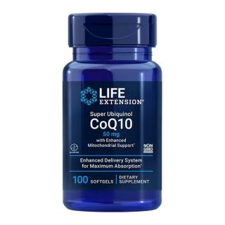 Life Extension Super Ubiquinol CoQ10 50 mg kapszula (Fokozott Mitokondriális Támogatás) (100 Lágykapszula)