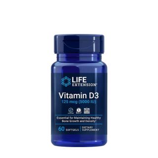 Life Extension Vitamin D3 125 mcg (5000 IU) (60 Lágykapszula)