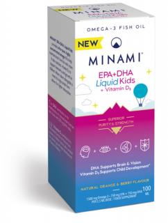 Minami Nutrition EPA+DHA Liquid Kids+VitaminD3 (Gyerekeknek)