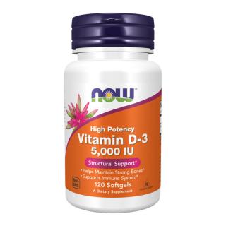 Now D-3 Vitamin 5000 IU - 120 Softgels